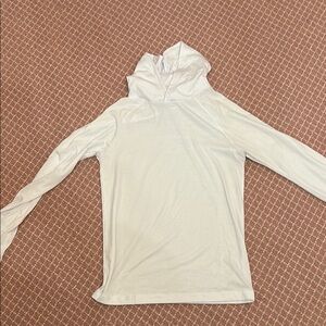 ALO Yoga Men's White Long Sleeve Hoodie
